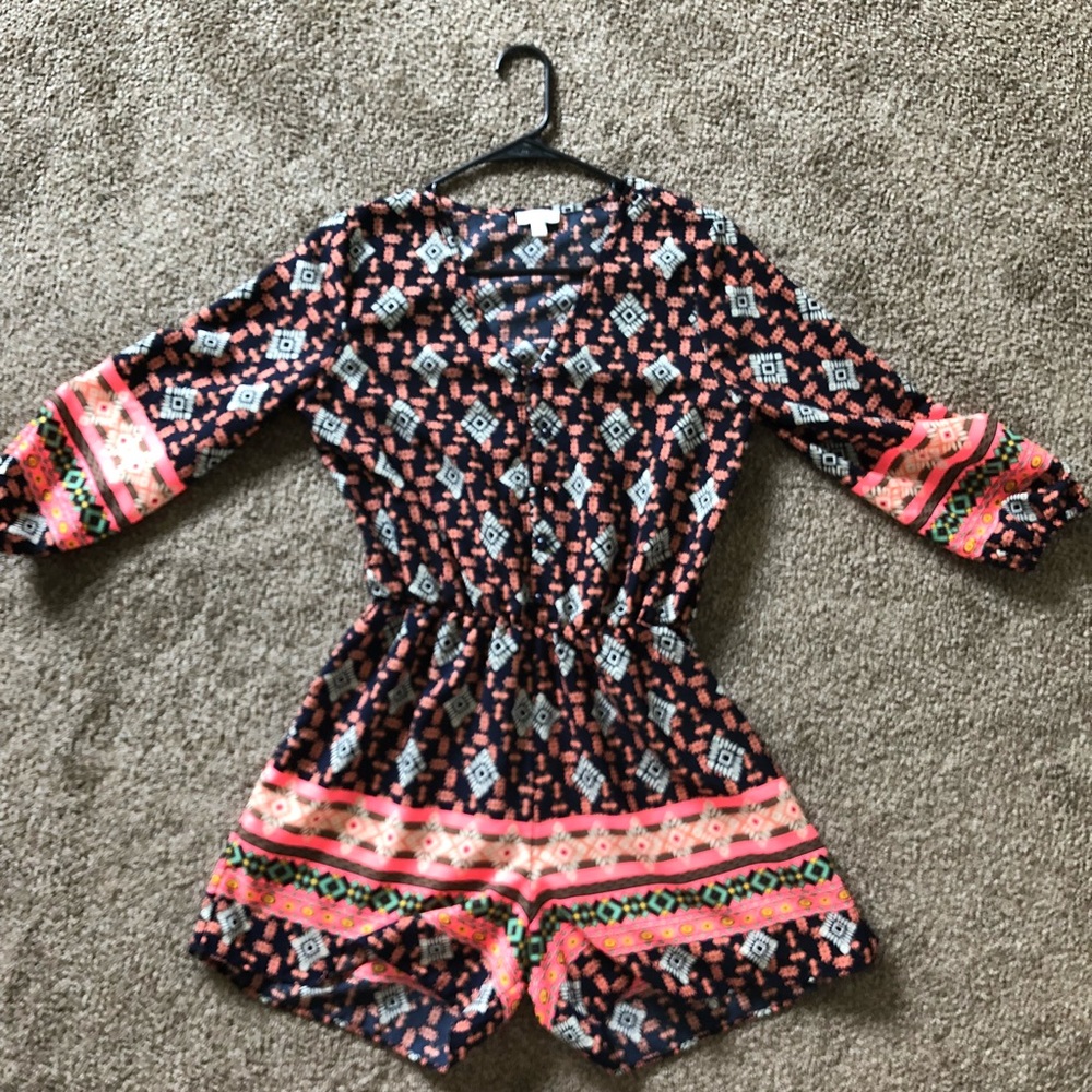 Neon and navy ROMPER 💕😊